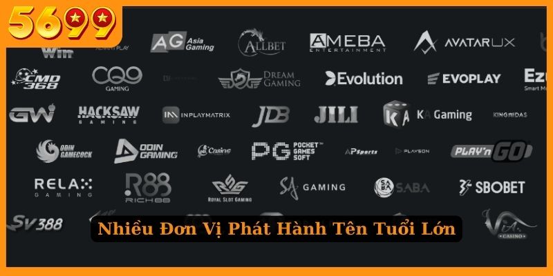 Có nhiều đơn vị phát hành game tên tuổi liên kết với 5699